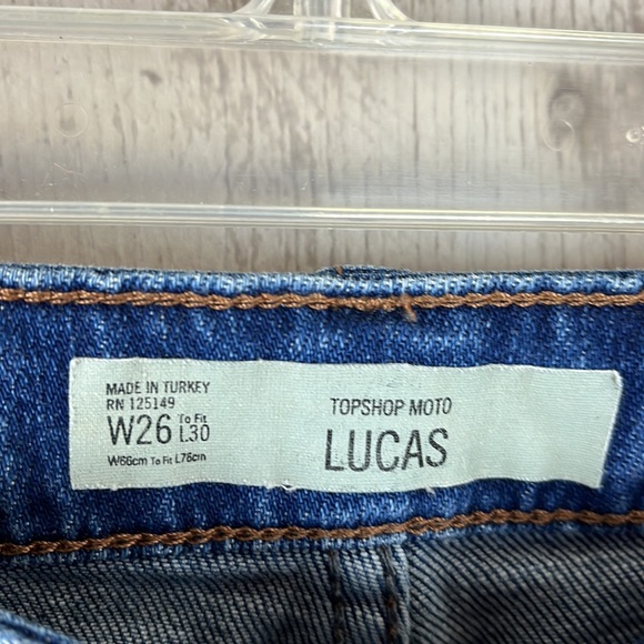 TopShop Moro Lucas distressed jeans size 26 - Picture 7 of 7